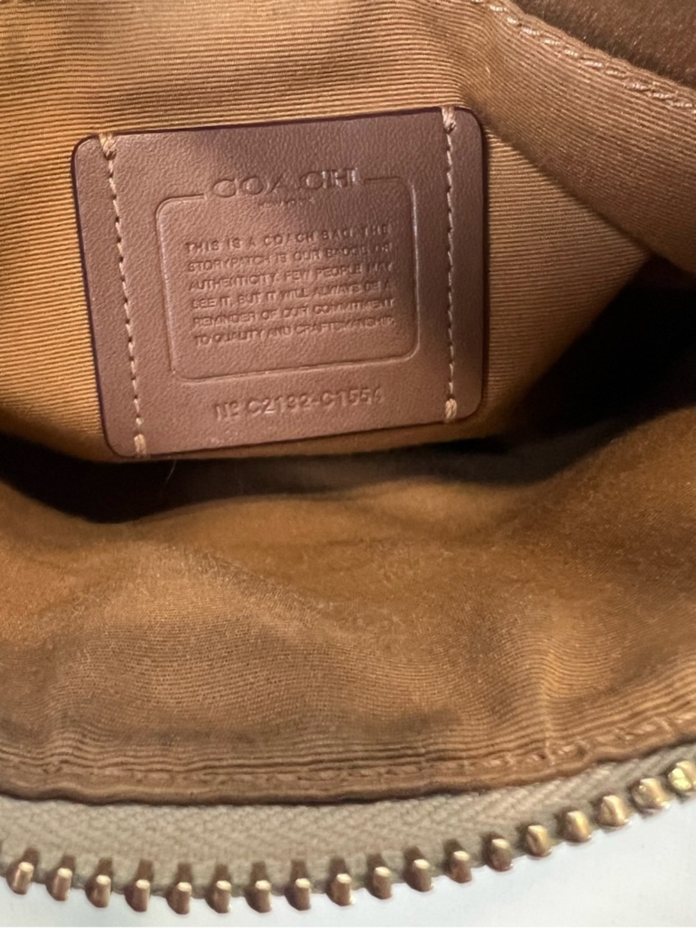 COACH C1554 - ROWAN FILE BAG IN SIGNATURE CANVAS /KHAKI/PINK CROSSBODY - Picture 10 of 12